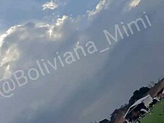 Latina Babe Shows Shaved Pussy In Public Park