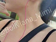 Latina Babe Shows Shaved Pussy In Public Park