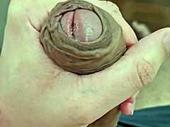 Young Brazilian twink jerks off and finishes with a hot release.