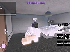 pounding this roblox girl hard in missionary style