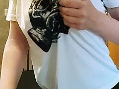 wife spanks ass fingering pussy in leggings at home