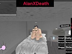 she loved riding him, but roblox banned their naughty game session.