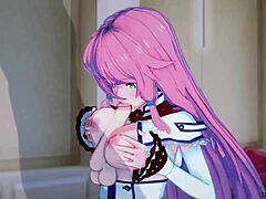 i'm flare moaning while riding big tits creampie with hero