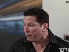 His cute stepdaughter is really driving him crazy with her blowjob and doggystyle