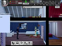 Curvy hentai babe in outfit gets huge cumshot