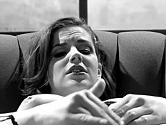 Bobbi's sensual solo play in alluring undergarments