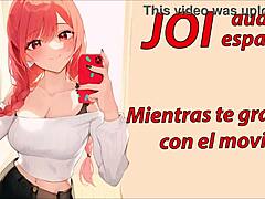 Bold instructions to masturbate while recording with mobile phone