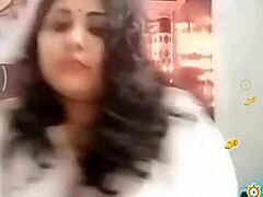 Sona Bhabhi flashes big nipples in wild web chat show