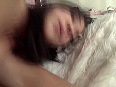 Sweet brunette enjoys receiving a facial in this steamy scene