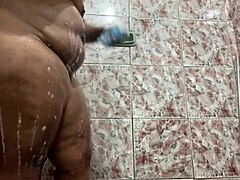 hidden filming of ebony ass and pussy in shower