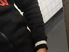 Experience the thrill of public urination with these adventurous guys in the gym