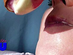 Savoring cold treats in a unique, sensual way