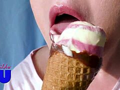 I suck ice cream just like a big dick