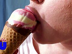 I suck ice cream just like a big dick