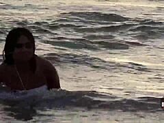 Enjoying A Wet Beach Day With Bikinis 😎