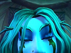 Night elf rides in cowgirl position 😍