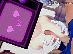 TV Woman in Tight USA Bikini Enjoys Wild Toilet Fun