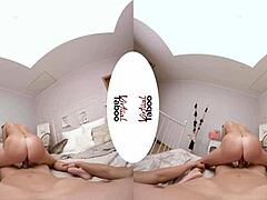 blonde with big tits gives taboo blowjob as a special gift in pov