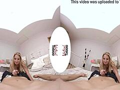 blonde with big tits gives taboo blowjob as a special gift in pov