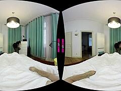 The maid in costume rides your cock for a tip in this pov blowjob scene.