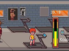 Muscular girl sucks my cock after gym 😍