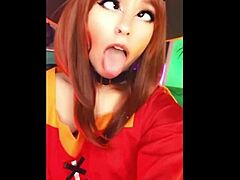 Ahegao Compilation Featuring Cosplay Babe Alicebong’s Natural Big Tits