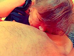 Goth Granny Sucks Cock with Hardcore Skill