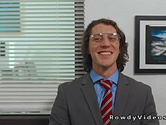 gay coworker got fucked until cum in the office 😈