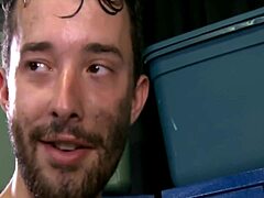 safado sucks three guys in locker room orgy action