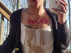 messy outdoor ass fucking with ebony babe 😩