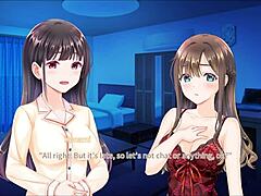 Bisexual Anime Girls Kiss and Bathe in Lesbian Hentai Shower Game