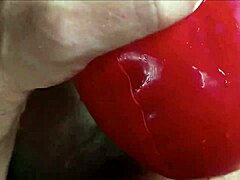 laura in heels, sexy milf sucking big cock pov