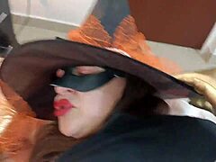 I’m so turned on, this Halloween witch got filled with cum by a stranger!