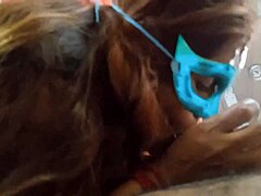 hot tania gives a lovely blowjob to a big cock