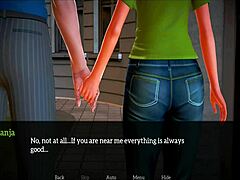 Young anime girl seduces her stepfather in family home cartoon scene