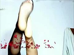 in pie 2, a young teen performs a footjob with toys and music