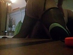 Latino Shemale Feels Intense Pleasure with Monster Cock in Passionate Encounter