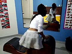 The deliciosa morena flaca visited her padrastro for something special, wanting slow discreet sex in real casero porno.