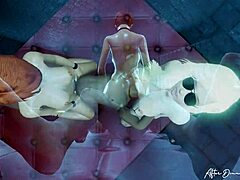 3DXChat gameplay: Prison threesome with double trouble