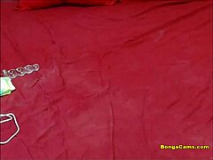 this classy blonde gets wet, shoving toys into her hairless pussy and ass for double penetration orgasm