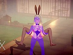Beautiful anime woman in hot porn game with hentai scenes.