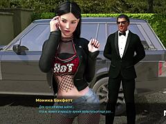 Commented gameplay of sexy secretary in a fashion business-themed porn game