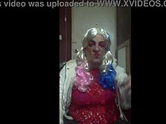 Bisexual Crossdresser Enjoys Tasting Own Piss in Homemade Clip