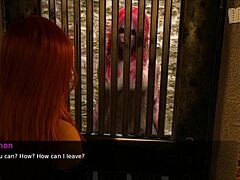 Erotic journey with a redhead in a visual novel called Dusklight Manor