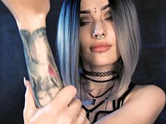 ASMR Oil and Cream Massage on Tattooed Teen Cosplay Body