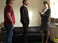 Submissive UK realtor gets ass fucked hard.