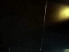 amateur latina banging in front of mirror in black dress