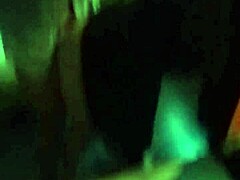 amateur latina banging in front of mirror in black dress