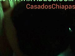 amateur latina banging in front of mirror in black dress