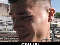 Sexy Latina cocksucker gets fucked by stranger on camera, hinting at anal